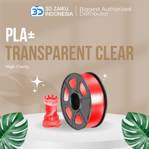 SUNLU 3D Printer Filament PLA+ Transparent Clear High Clarity